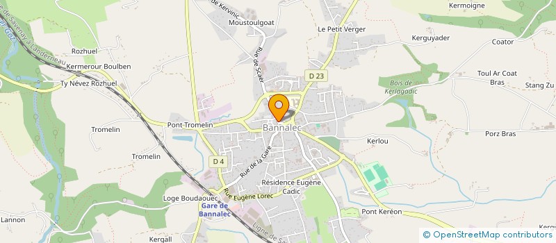 localisation de l'entreprise LA VAGUE DES SENS  BANNALEC