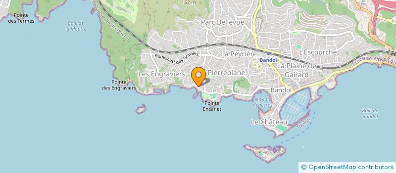 localisation de l'entreprise LA VAGUE DU SUD EST à BANDOL