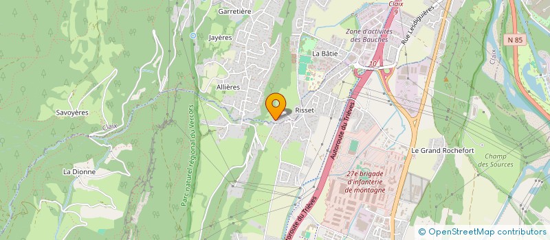 localisation de l'entreprise LA VAGUE ET LE SABRE  CLAIX