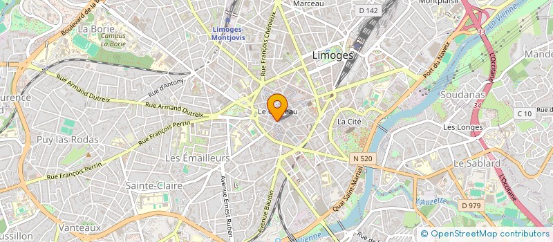 localisation de l'entreprise LA VAGUE NOIRE CAFE à LIMOGES