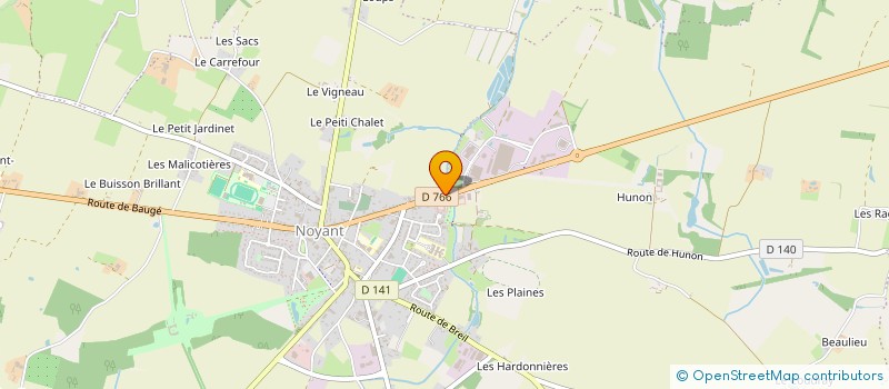 localisation de l'entreprise LA VAILLANTE SPORTIVE NOYANTAISE  NOYANT-VILLAGES