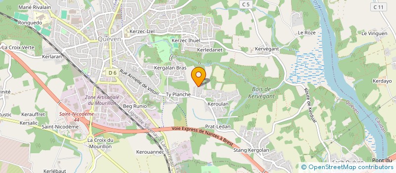 localisation de l'entreprise LA VAISSELLE VOYAGEUSE  QUEVEN