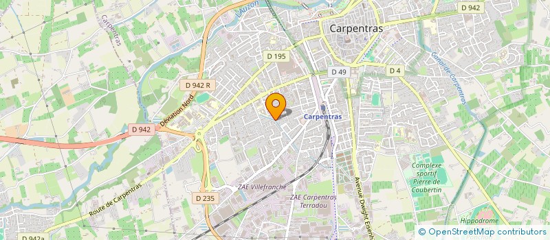 localisation de l'entreprise LA VALBORGNE  CARPENTRAS