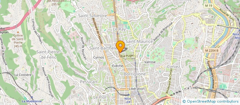 localisation de l'entreprise LA VALENTINE à NICE