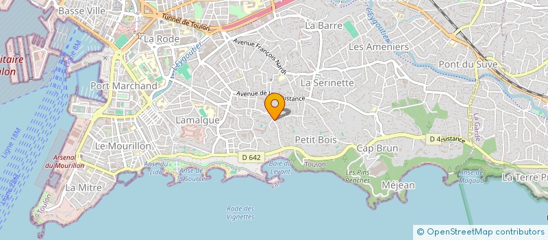 localisation de l'entreprise LA VALENTINE  TOULON