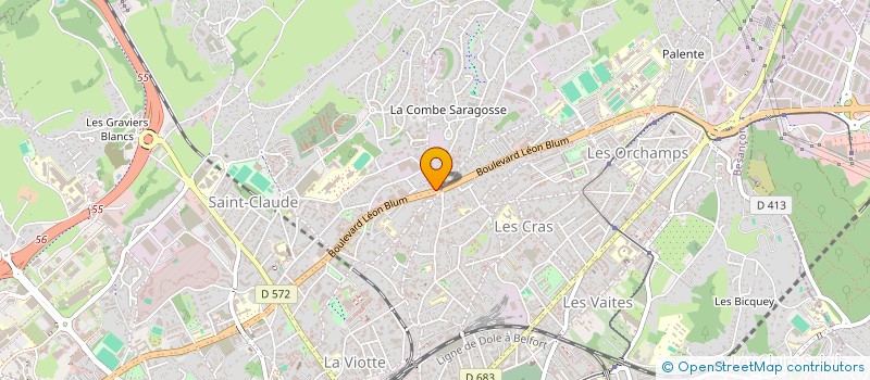 localisation de l'entreprise LA VALENTINE à BESANCON