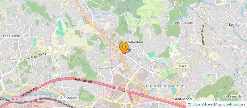 localisation de l'entreprise LA VALENTINE à MARSEILLE
