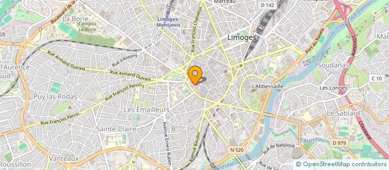 localisation de l'entreprise LA VALISE A MACARONS à LIMOGES