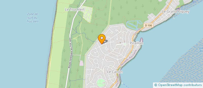 localisation de l'entreprise LA VALLANDIERE à LEGE-CAP-FERRET