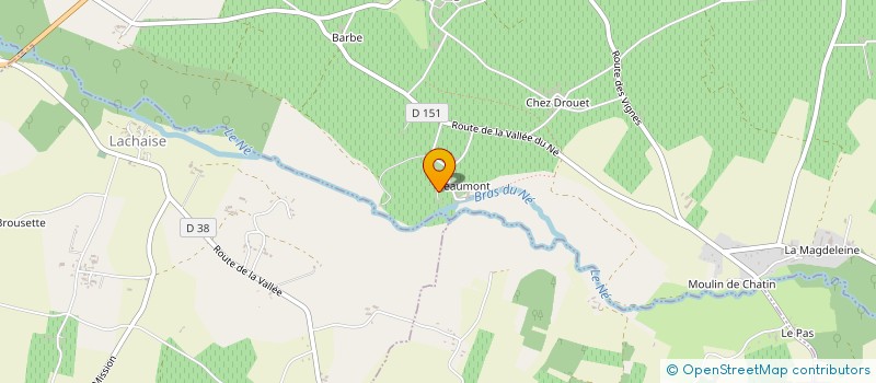 localisation de l'entreprise LA VALLEE à CRITEUIL-LA-MAGDELEINE