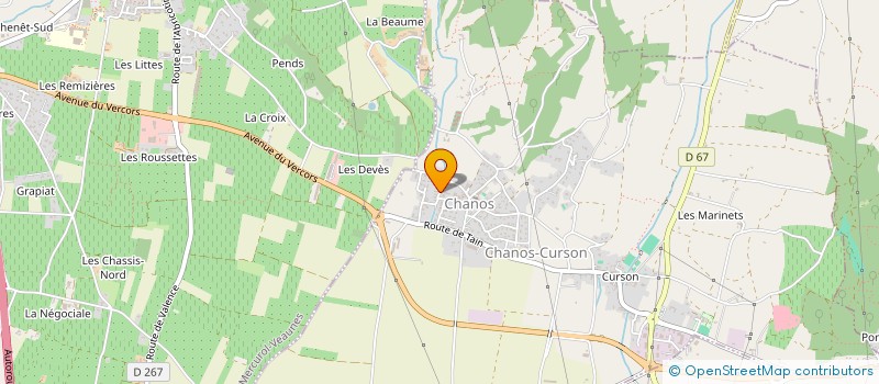 localisation de l'entreprise LA VALLEE  CHANOS-CURSON