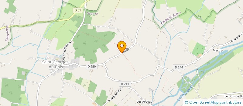localisation de l'entreprise LA VALLEE DES 16 à LOIRE-AUTHION