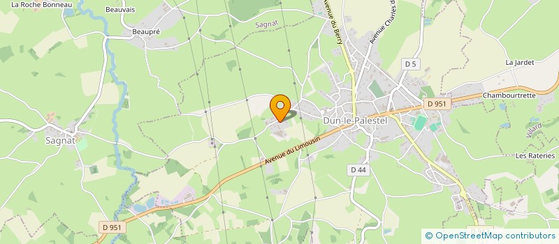 localisation de l'entreprise LA VALLEE DES BRODEUSES  DUN-LE-PALESTEL