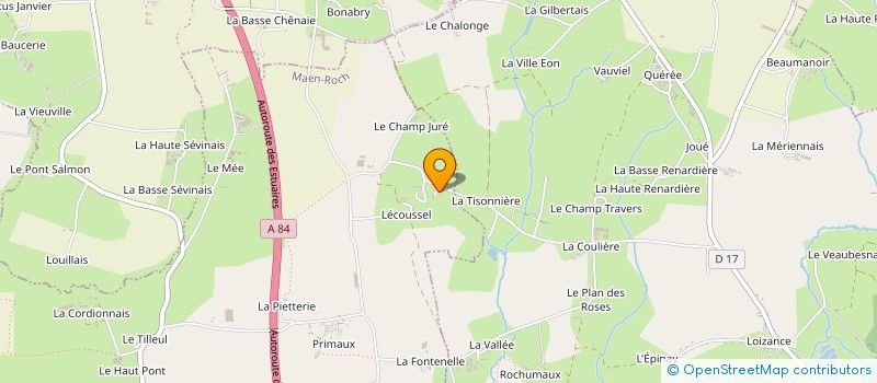 localisation de l'entreprise LA VALLEE DES OISEAUX  MAEN ROCH