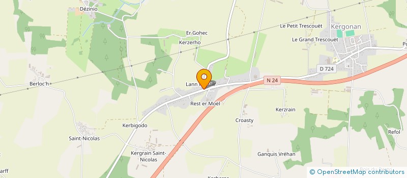 localisation de l'entreprise LA VALLEE DU BLAVET à LANGUIDIC