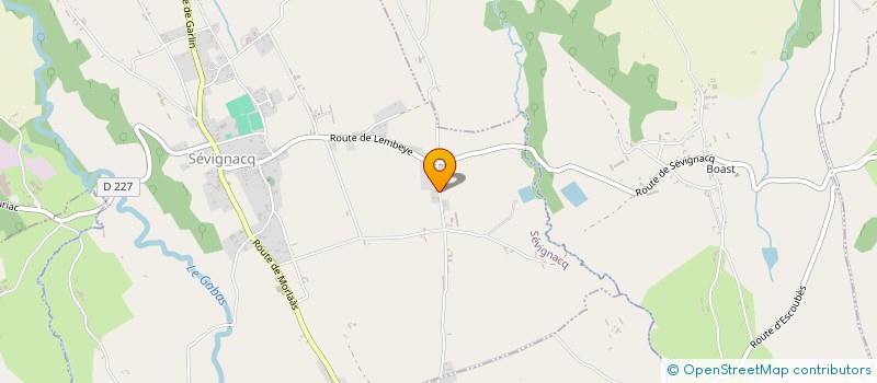 localisation de l'entreprise LA VALLEE DU GABAS  SEVIGNACQ