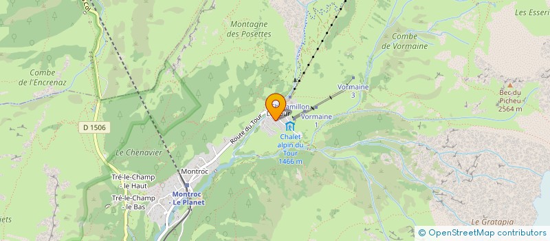 localisation de l'entreprise LA VALLEE HAUTE  CHAMONIX-MONT-BLANC