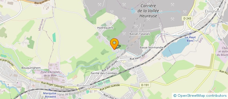 localisation de l'entreprise LA VALLEE HEUREUSE  RINXENT