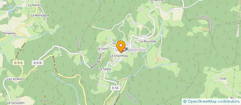 localisation de l'entreprise LA VALLEE VERTE  SAINT-APPOLINAIRE