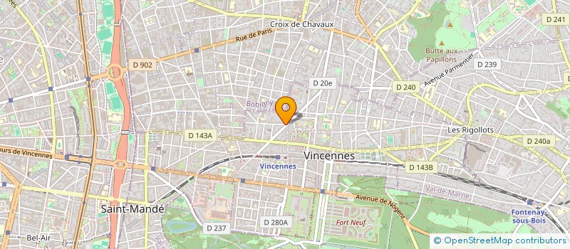 localisation de l'entreprise LA VALORISATION DU PATRIMOINE  VINCENNES