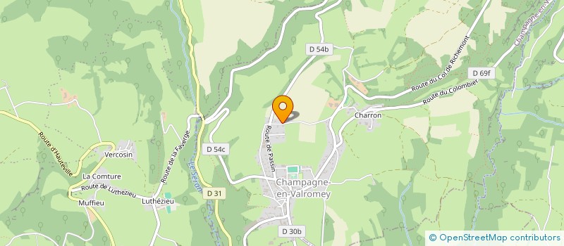 localisation de l'entreprise LA VALSEMINE à CHAMPAGNE-EN-VALROMEY