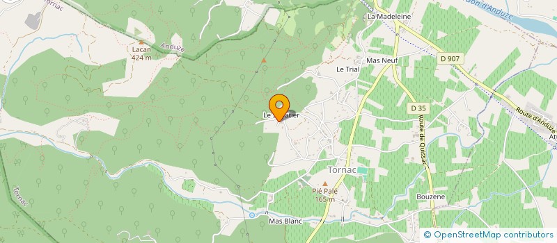 localisation de l'entreprise LA VALSIERE  TORNAC