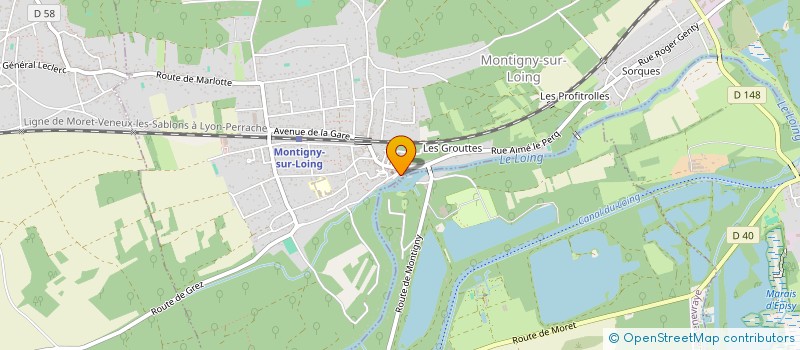 localisation de l'entreprise LA VANNE ROUGE  MONTIGNY-SUR-LOING