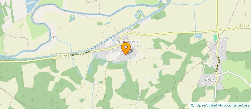 localisation de l'entreprise LA VANNERIE  CONCEVREUX