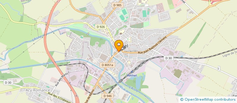 localisation de l'entreprise LA VAPE ARDENNAISE à RETHEL