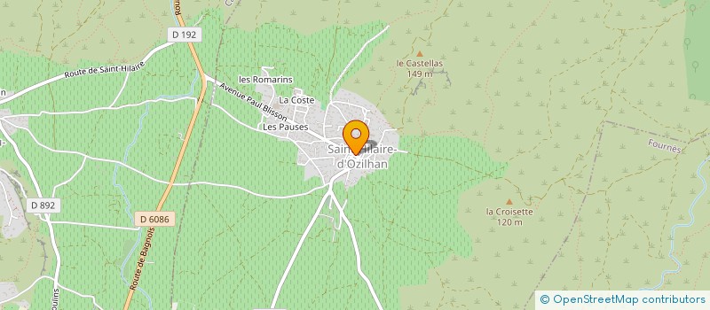 localisation de l'entreprise LA VAQUETO STE DE CHASSE  SAINT-HILAIRE-D'OZILHAN