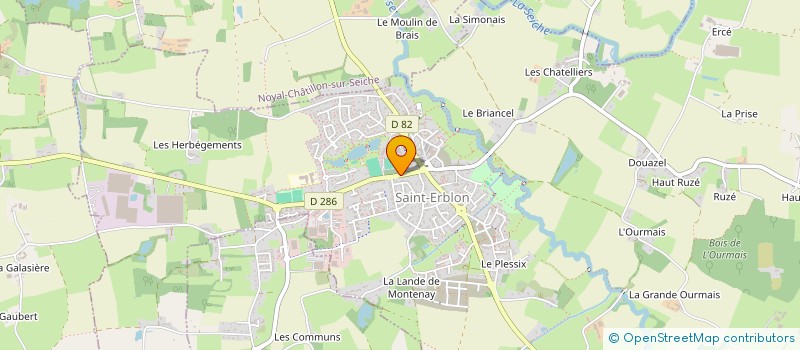 localisation de l'entreprise LA VARENNE  SAINT-ERBLON