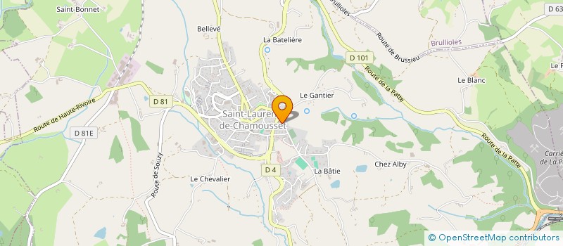 localisation de l'entreprise LA VARENNE  SAINT-LAURENT-DE-CHAMOUSSET