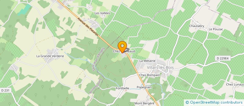 localisation de l'entreprise LA VARINIERE  VILLARS-LES-BOIS