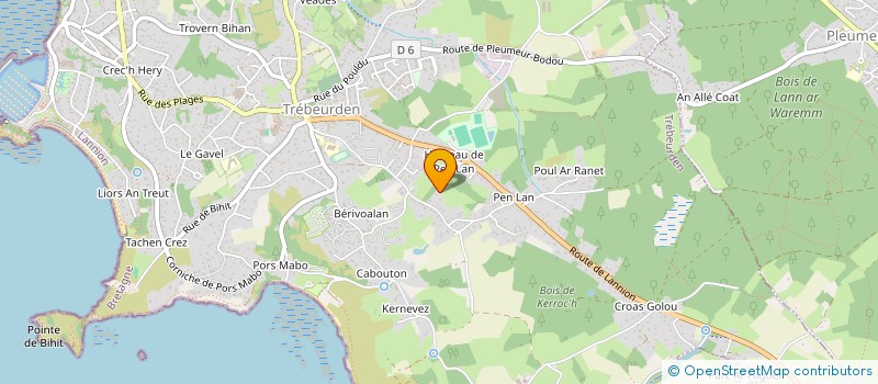 localisation de l'entreprise LA VARLOPE  TREBEURDEN