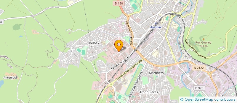 localisation de l'entreprise LA VARLOPE à AURILLAC