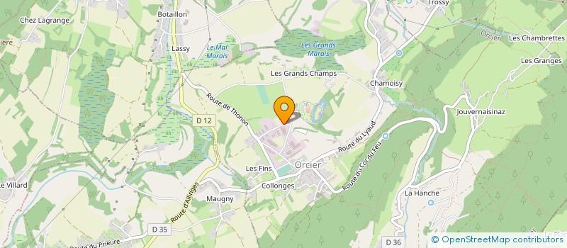 localisation de l'entreprise LA VARLOPE  ORCIER