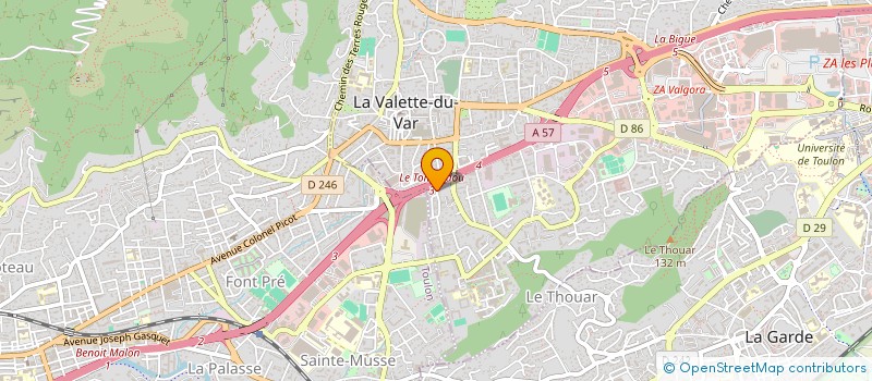 localisation de l'entreprise LA VAROISE DEPANNAGE  LA VALETTE-DU-VAR