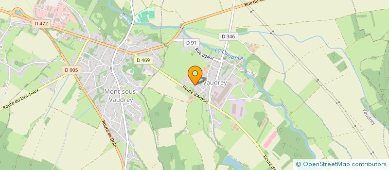 localisation de l'entreprise LA VAUDRYONNE DU PONT DU GUE  VAUDREY