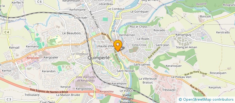 localisation de l'entreprise LA VEDUTA  QUIMPERLE