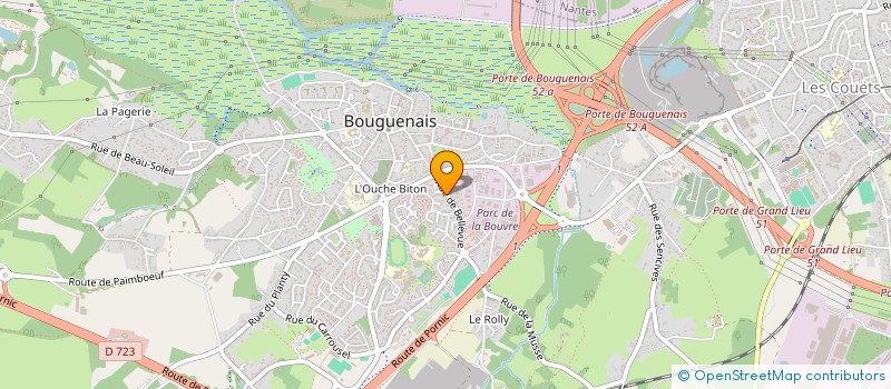 localisation de l'entreprise LA VEILLEUSE MAGNETIQUE à BOUGUENAIS