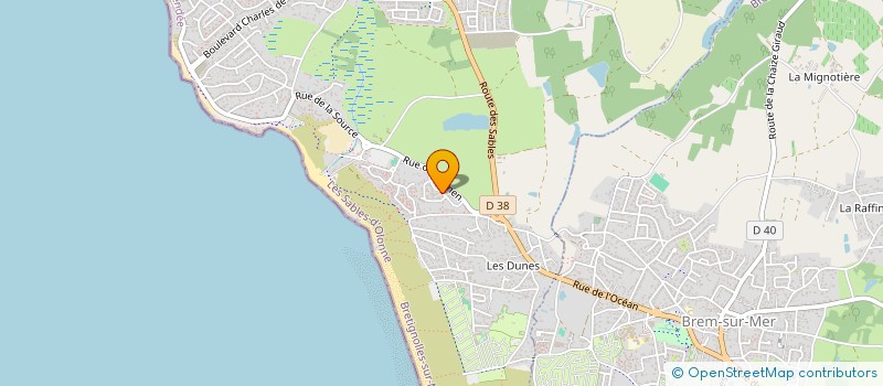 localisation de l'entreprise LA VENDEENNE à BRETIGNOLLES-SUR-MER
