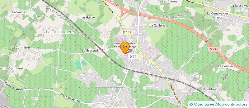 localisation de l'entreprise LA VENDEENNE DE DISTRIBUTION à LA HAIE-FOUASSIERE