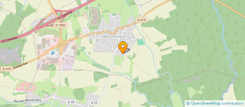 localisation de l'entreprise LA VENDELINE à BESSONCOURT