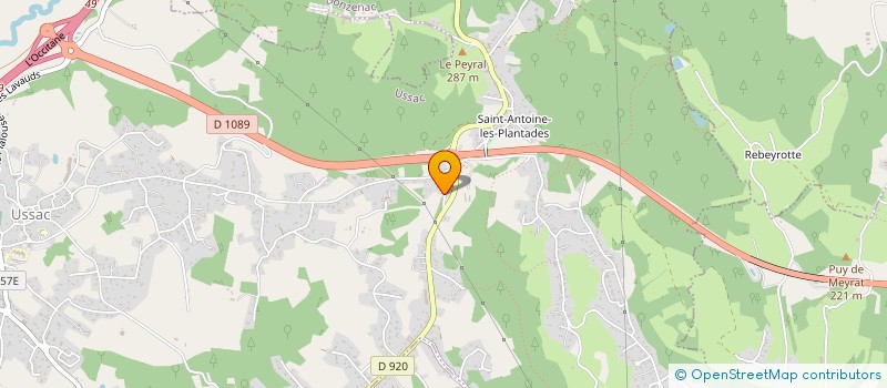 localisation de l'entreprise LA VENUS  USSAC