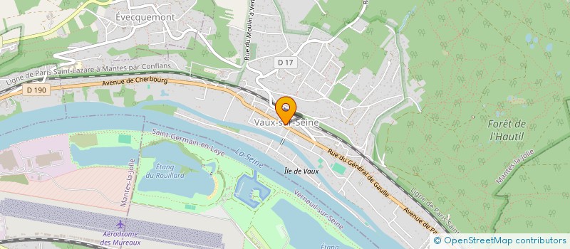 localisation de l'entreprise LA VENUS CHOCOLAT à VAUX-SUR-SEINE