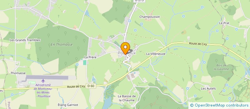 localisation de l'entreprise LA VERCHERE  POUILLOUX