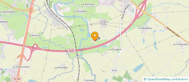 localisation de l'entreprise LA VERGNE à LA ROCHE-SUR-YON