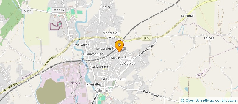 localisation de l'entreprise LA VERNEDE  SALINDRES