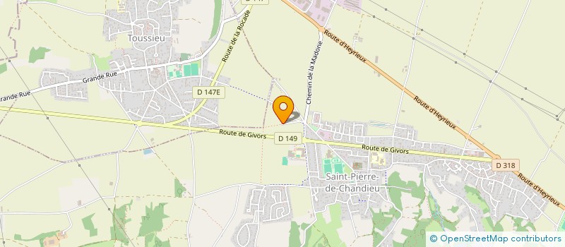 localisation de l'entreprise LA VERP  SAINT-PIERRE-DE-CHANDIEU