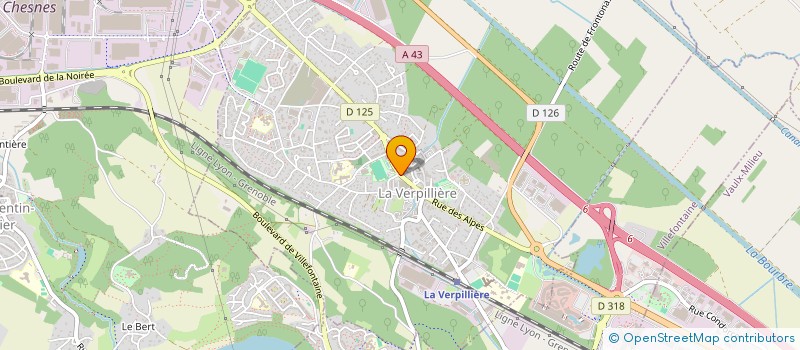 localisation de l'entreprise LA VERPILLIERE OPTIQUE  LA VERPILLIERE